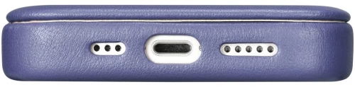 iCarer CE Premium Leather Folio Case iPhone 14 Plus Magnetic Flip Leather Folio Case MagSafe Light Purple (WMI14220715-LP)