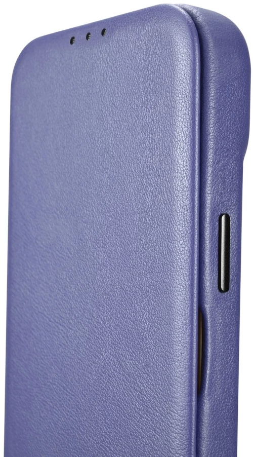 iCarer CE Premium Leather Folio Case iPhone 14 Plus Magnetic Flip Leather Folio Case MagSafe Light Purple (WMI14220715-LP)