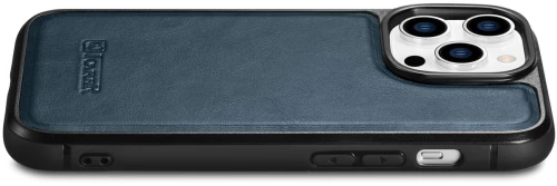 iCarer Leather Oil Wax Genuine Leather Case for iPhone 14 Pro (MagSafe Compatible) blue (WMI14220718-BU)