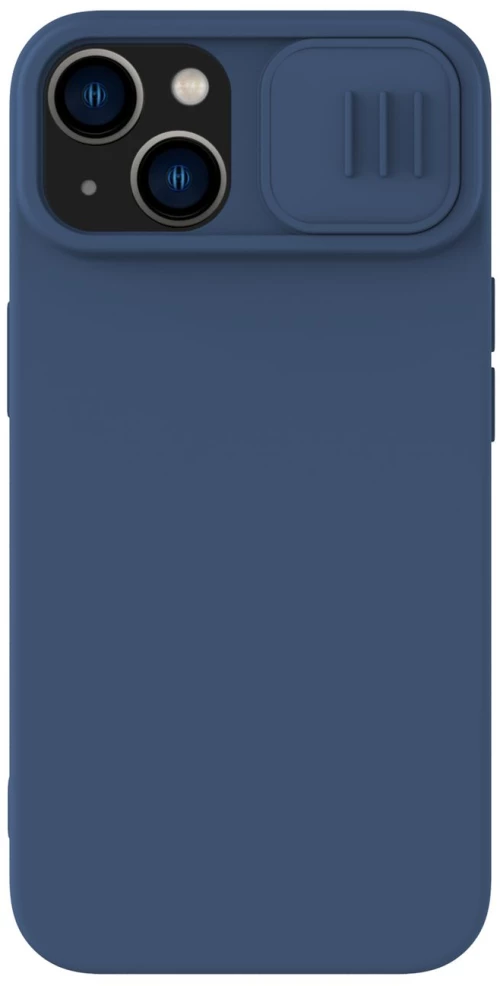 Nillkin CamShield Magnetic Silicone Case iPhone 14 Plus magnetic MagSafe cover with camera cover blue