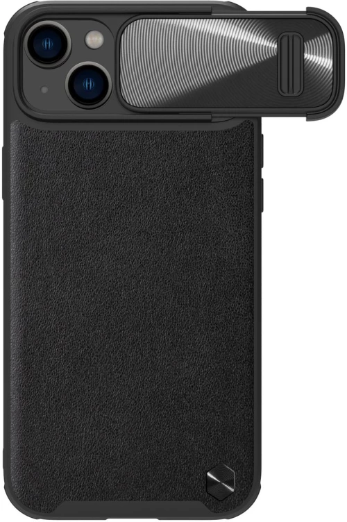 Nillkin CamShield Leather S Case iPhone 14 cover with camera cover black