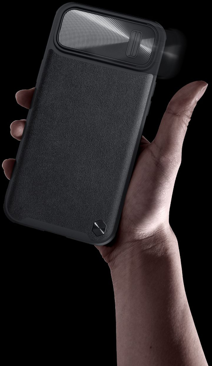 Nillkin CamShield Leather S Case iPhone 14 cover with camera cover black