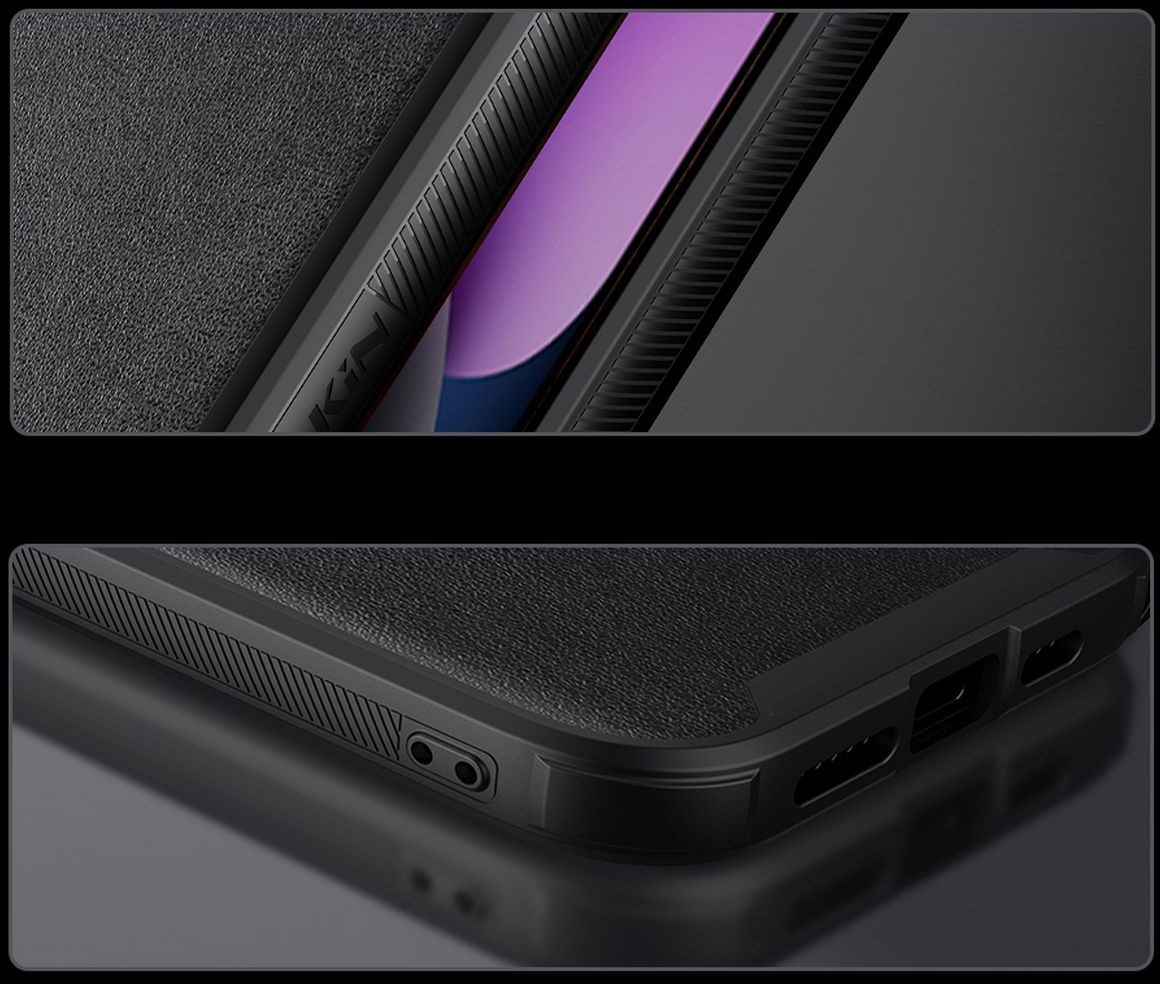 Nillkin CamShield Leather S Case iPhone 14 cover with camera cover black