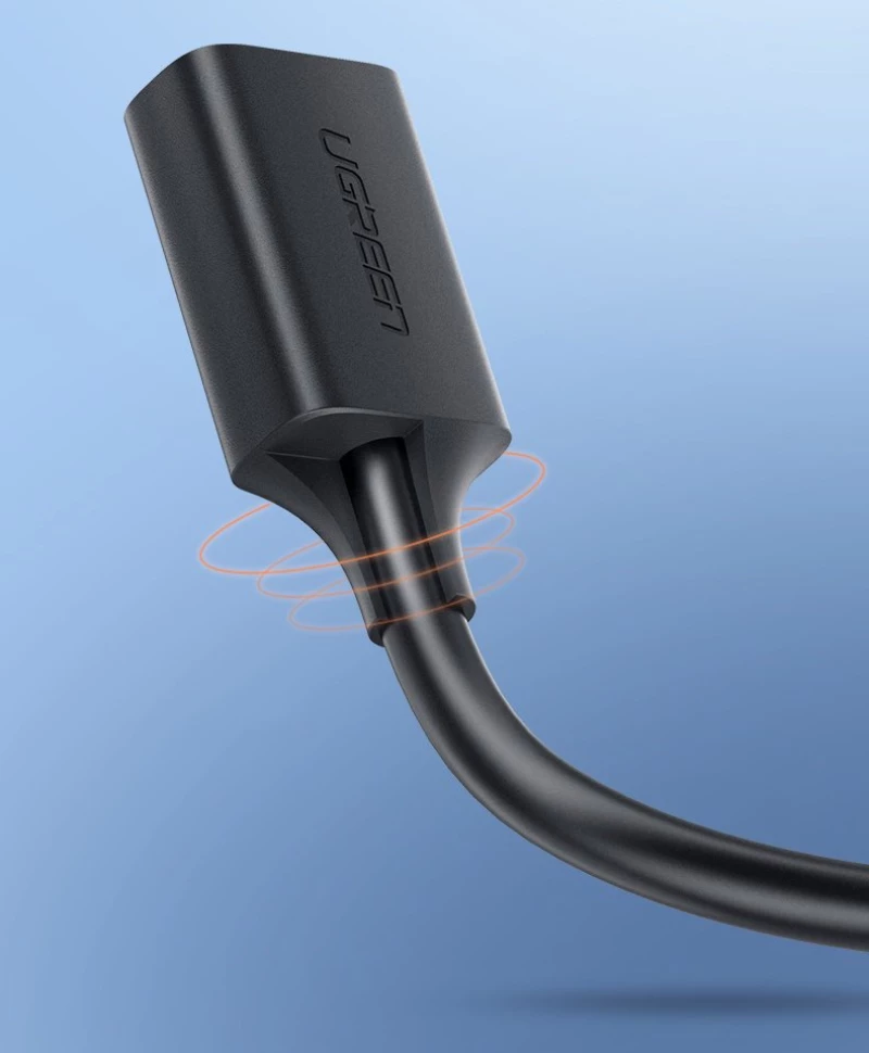 Ugreen cable cord extension adapter USB 3.0 (female) - USB 3.0 (male) 2 m black (US129 10373)