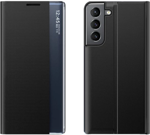 New Sleep Case case for Samsung Galaxy S23+ cover with flip stand black