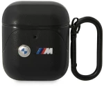 BMW BMA222PVTK AirPods 1/2 cover black/black Leather Curved Line