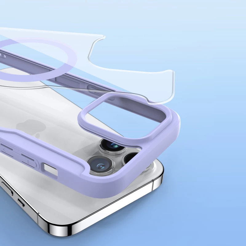 iPhone 15 Pro Magnetic MagSafe Flip Case Dux Ducis Skin X Pro - Purple