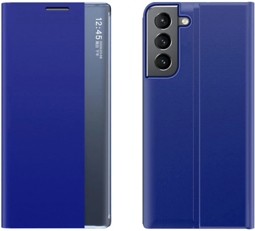 New Sleep Case for Samsung Galaxy A14 cover with flip stand blue