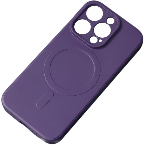 MagSafe Compatible Silicone Case for iPhone 15 Pro Max Silicone Case - Purple