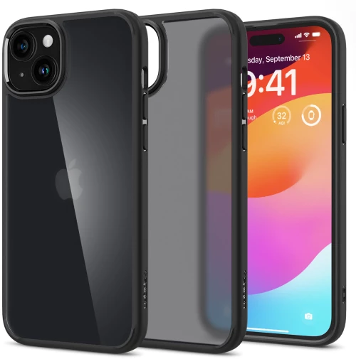 Spigen Ultra Hybrid, frost black - iPhone 15 Plus
