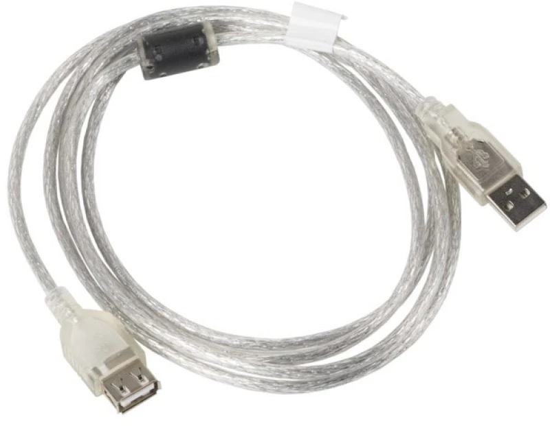 Lanberg CA-USBE-12CC-0018-TR USB cable 1.8 m USB 2.0 USB A Transparent