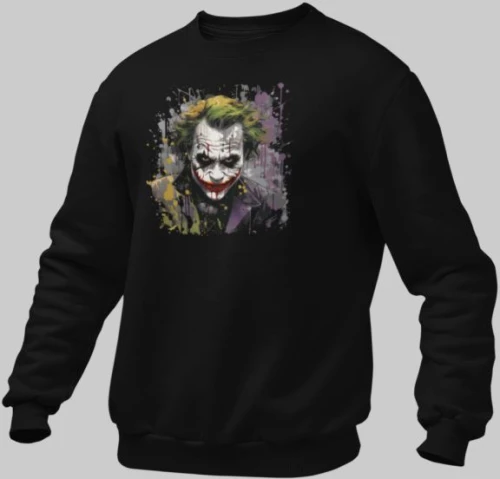 Joker face παιδικό φούτερ - BLACK