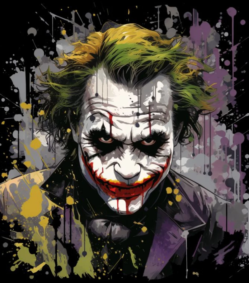 Joker face παιδικό φούτερ - BLACK