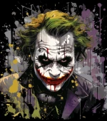 Joker face παιδικό φούτερ - BLACK