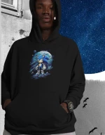 Space sonic φούτερ με κουκούλα - BLACK