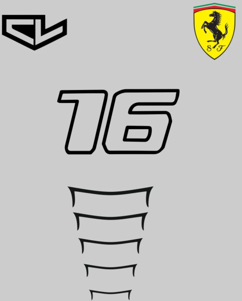 Charles Leclerc Ferrari φούτερ με κουκούλα - RED