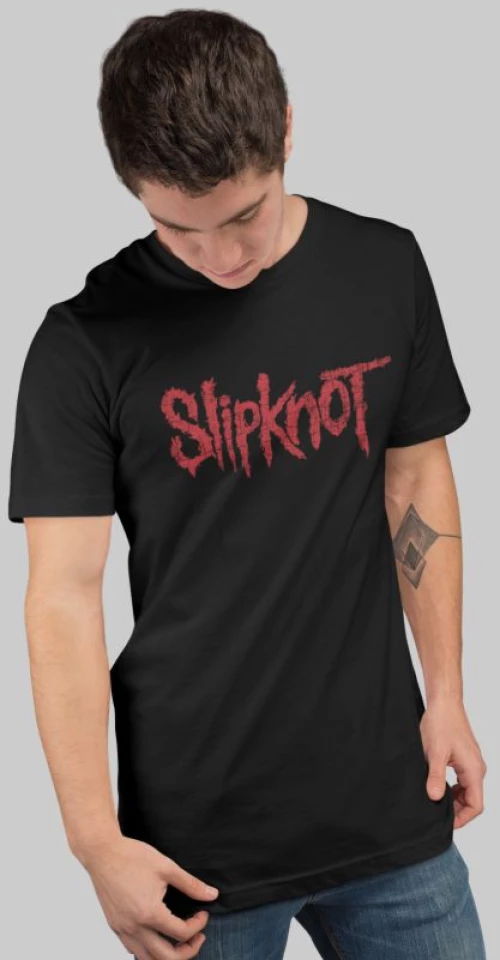 Slipknot T-Shirt logo - BLACK