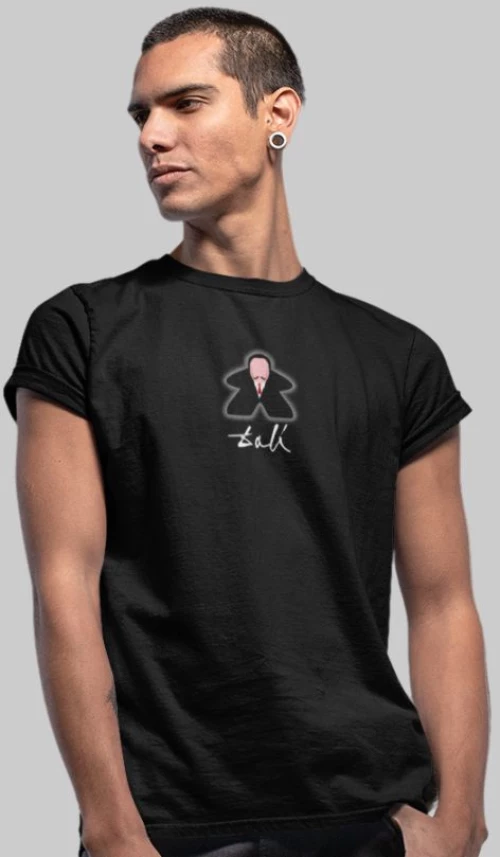 Dali Meeple T-Shirt - BLACK