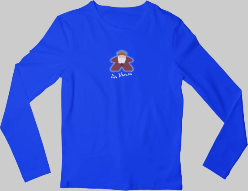 Da Vinci Meeple μακρυμάνικο παιδικό T-shirt - RED