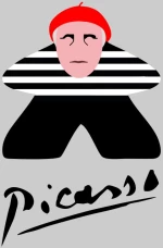 Picasso Meeple παιδικό Φούτερ - BLACK