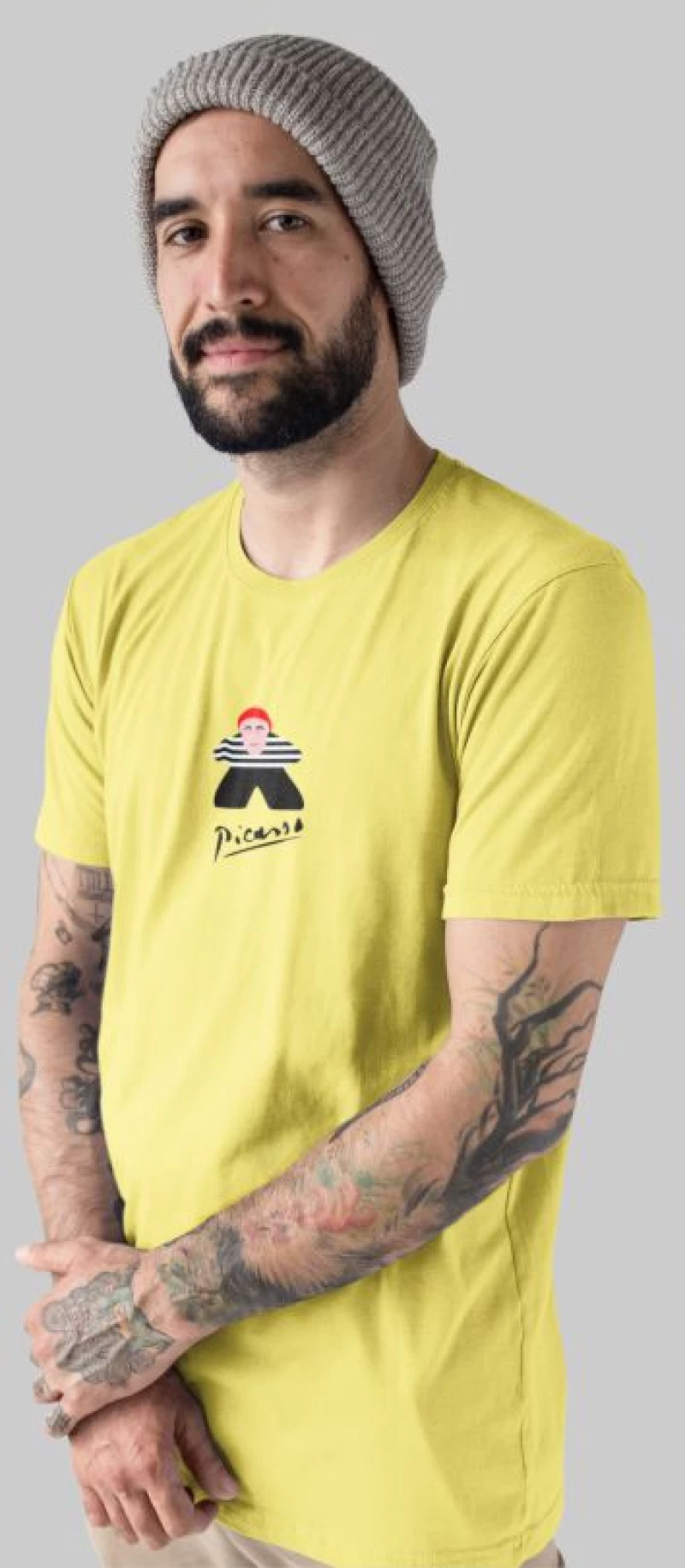 Picasso Meeple T-shirt - BLACK