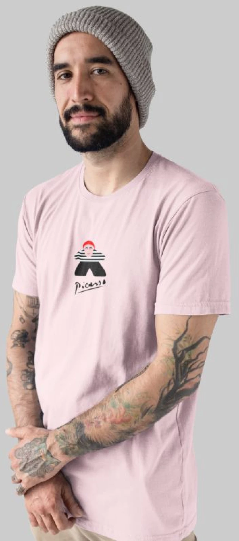 Picasso Meeple T-shirt - BLACK