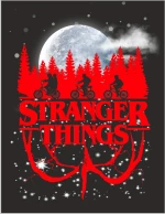 Stranger Things Upside Down παιδικό φούτερ με κουκούλα - ROYAL BLUE