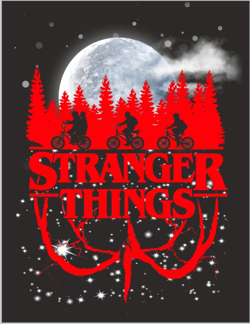 Stranger Things Upside Down παιδικό t-shirt - ROYAL BLUE