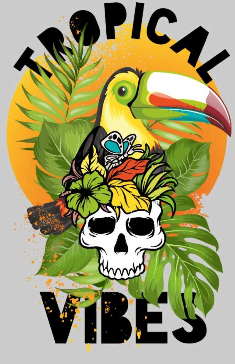 Tropical vibes t-shirt - LEMON