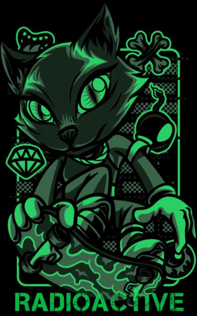 Radioactive Mutant Cat Φουτερ - BLACK