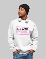 Black Pink Logo Φούτερ - WHITE