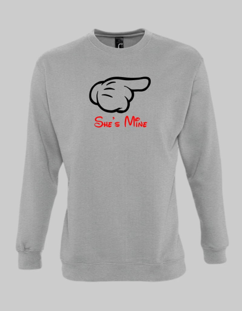 She's Mine Sweatshirt - GREY MELANGE
