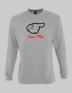 She's Mine Sweatshirt - GREY MELANGE