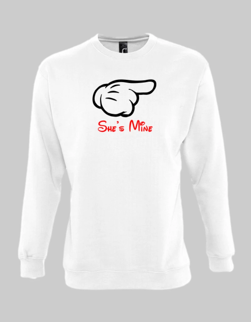 She's Mine Sweatshirt - GREY MELANGE