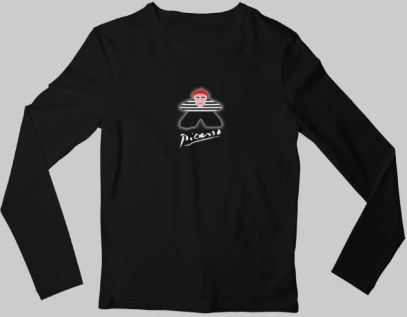 Picasso Meeple μακρυμάνικο παιδικό T-shirt - RED