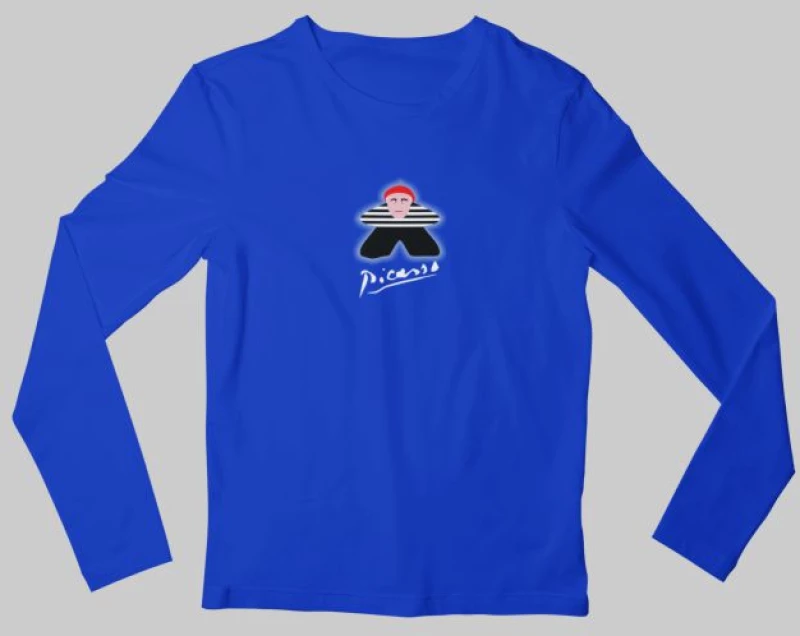 Picasso Meeple μακρυμάνικο παιδικό T-shirt - RED