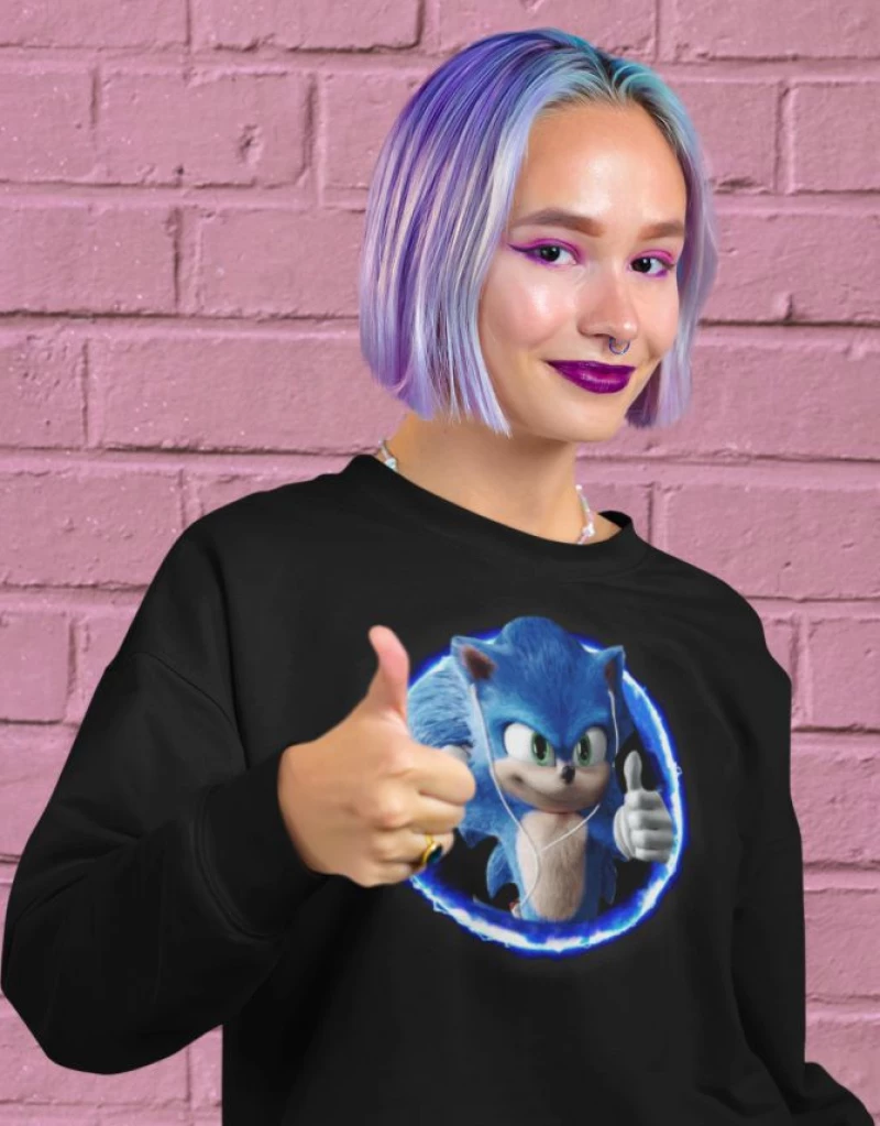 Sonic w φούτερ - WHITE