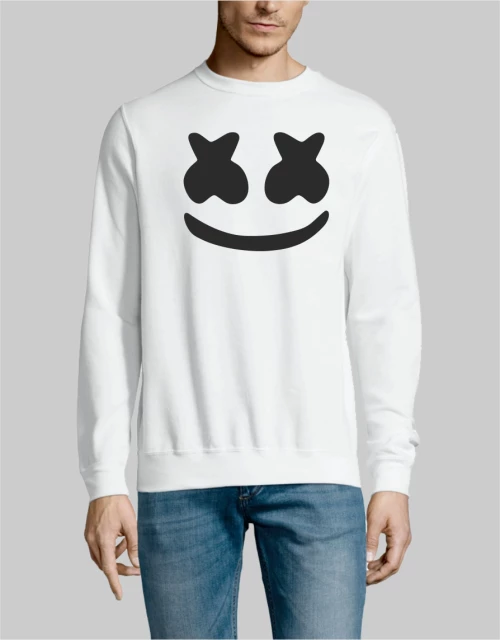 Marshmello dj SWEATSHIRT - WHITE