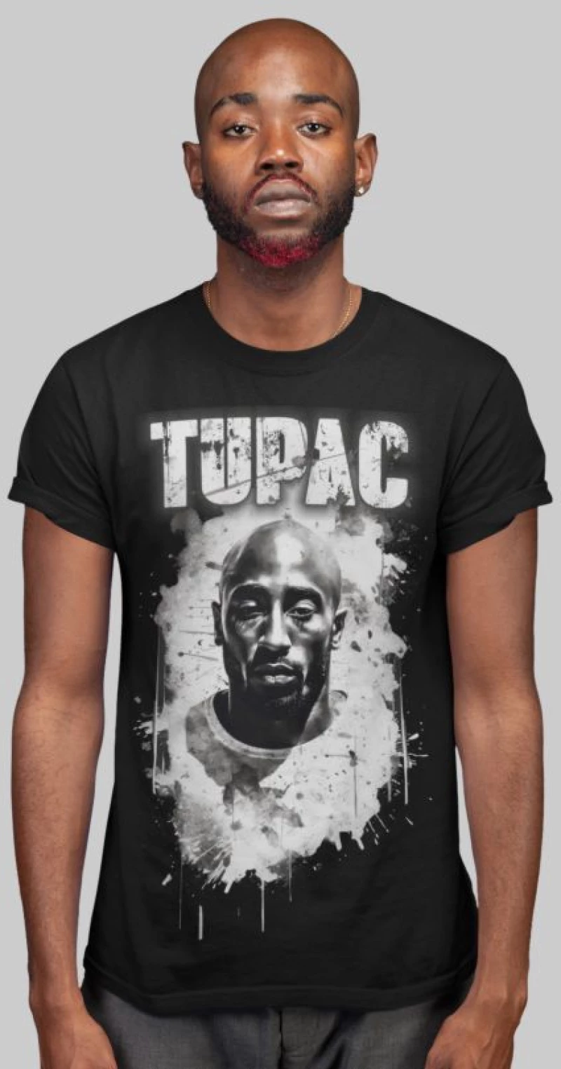 2pac t-shirt - WHITE