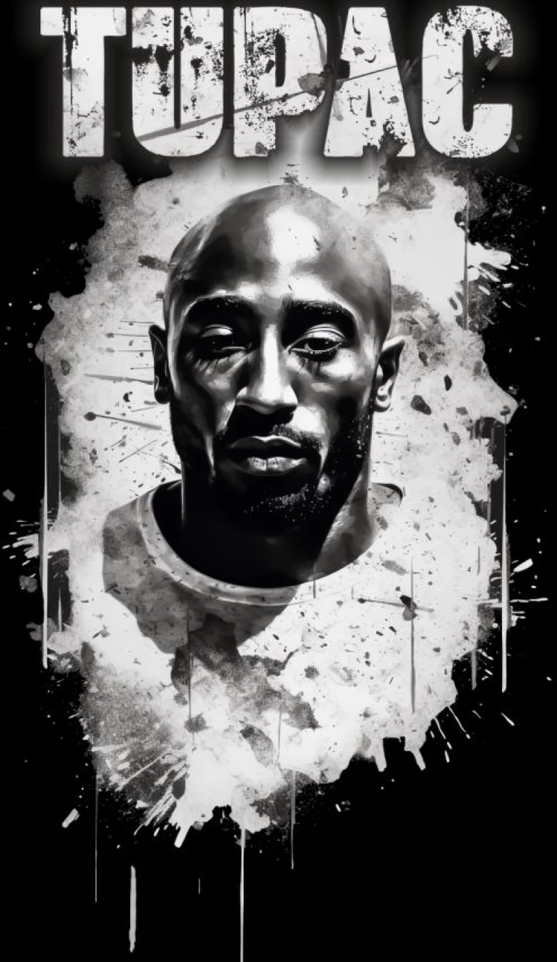 2pac t-shirt - WHITE