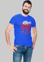Stranger Things Upside Down t-shirt plus size - ROYAL BLUE