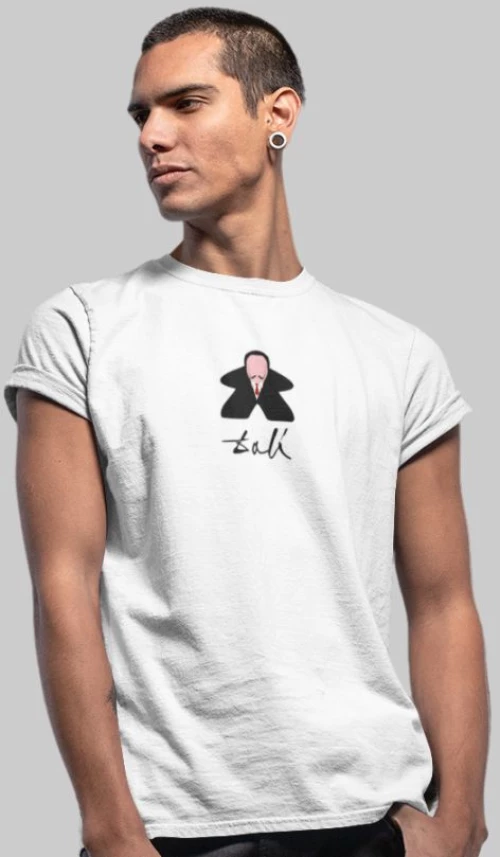 Dali Meeple T-Shirt - WHITE