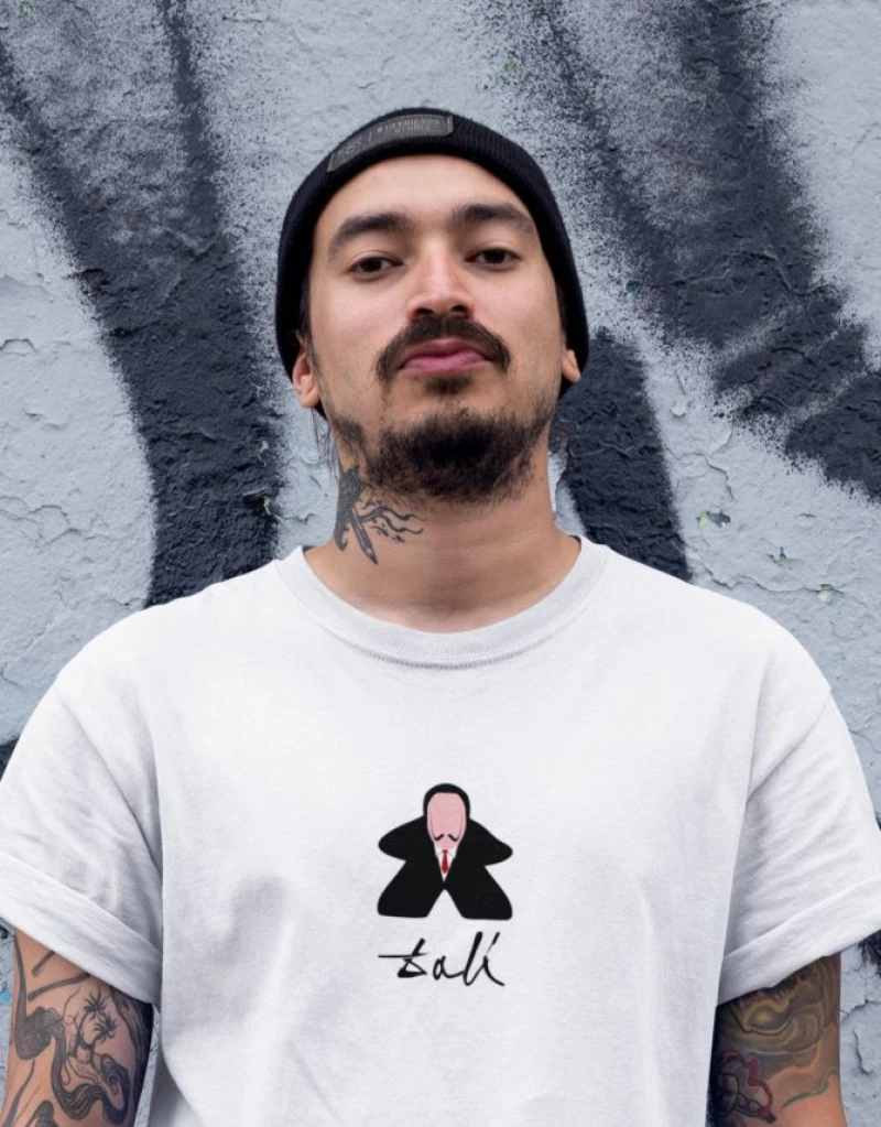 Dali Meeple T-Shirt - WHITE