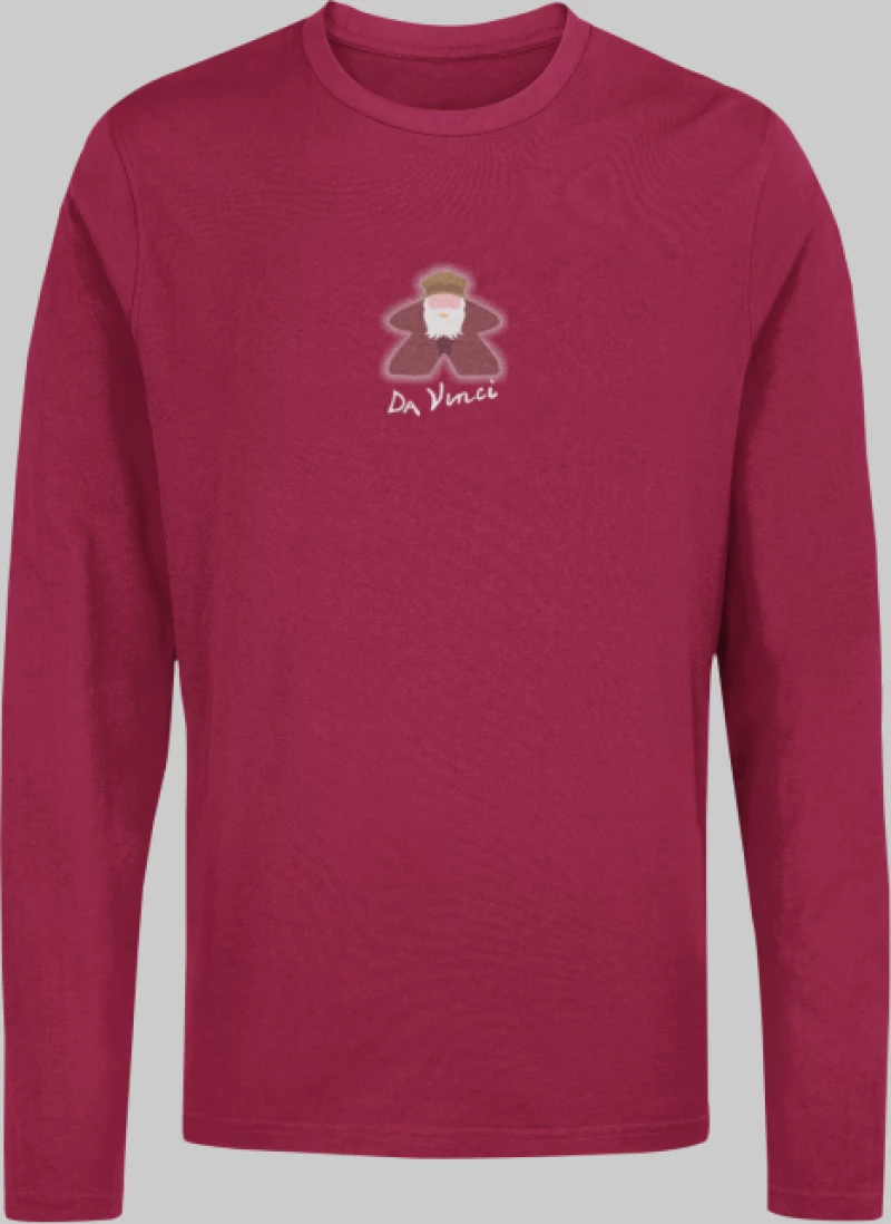 Da Vinci Meeple μακρυμάνικο T-shirt - OXBLOOD