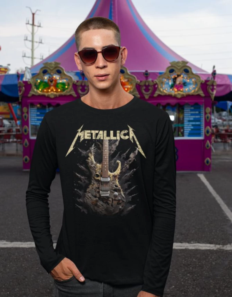 Metalica μακρυμάνικο t-shirt - BLACK