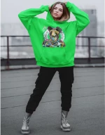 Billie Eilish Street Art W Hoodie - FUCHSIA