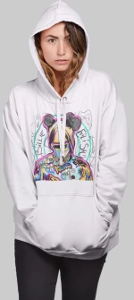 Billie Eilish Street Art W Hoodie - FUCHSIA
