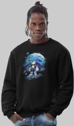 Space sonic φούτερ - BLACK