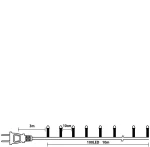 100 Led COPPER 10m Με Μετασχηματιστή IP44 Λευκό Φως