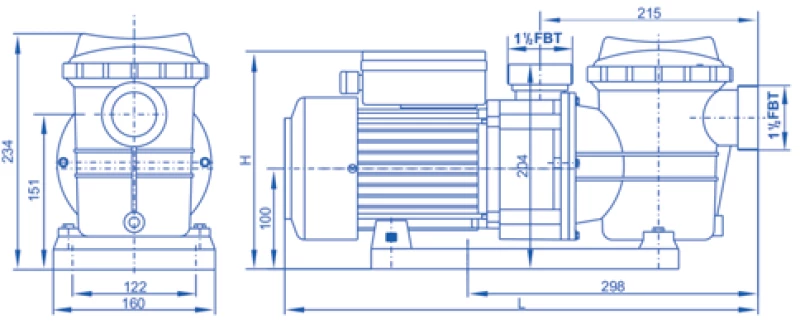 Αντλία Νερού Πισίνας Mini  με προφίλτρο Oxygon Mini Pump Series 0,50hP έως 1,2hP 1,2 hP